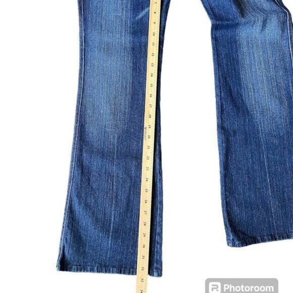 7 For All Mankind ''A'' Pocket wide and flare leg Casual Blue Denim Jean…Size 30 - Picture 8 of 12
